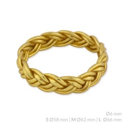 Pulsera de latón pan de oro