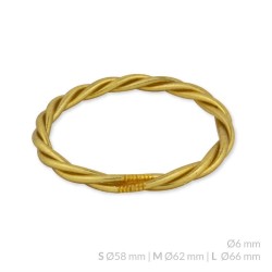 Pulsera de latón pan de oro