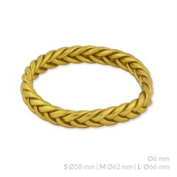 Pulsera de latón pan de oro