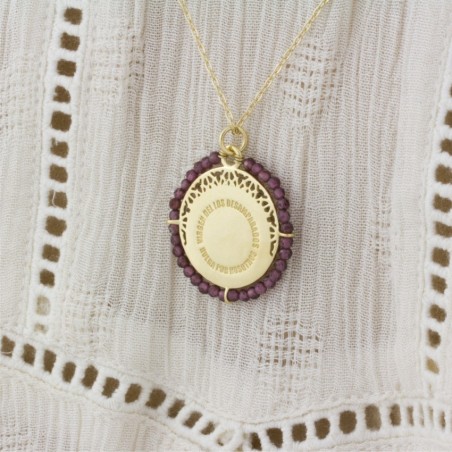 Gargantilla de plata chapada en oro de la virgen de los Desamparados